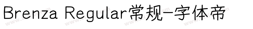Brenza Regular常规字体转换